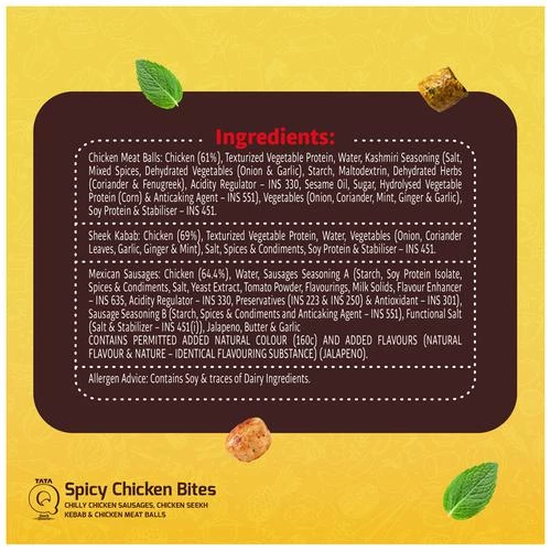 TATA Q Heat To Eat - Spicy Chicken Bites, 180 g-4.webp